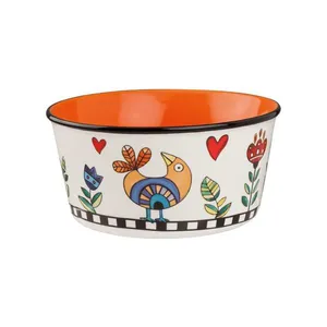 Bowl em new bone china Egan Cocorico 460ml laranja