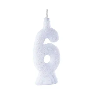 Vela Br Festas Super Número 6 Parafina Branca MONA000164 - Brdecor