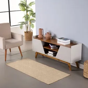Tapete Passadeira Sisal Lancer 1,00M X 66CM 87% Polipropileno 13% Poliéster para Corredor e Cozinha Ps29 Clean Tapete Passadeira Sisal Lancer 1,00M X 66CM 87% Polipropileno 13% Poliéster Ps29 Clean