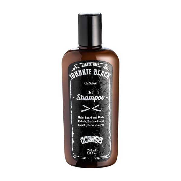 Shampoo 3X1 de Johnnie Black - para Cabelo, Barba e Corpo 240 ml