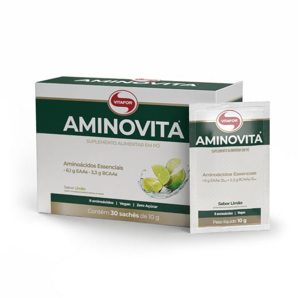 AMINOVITA® Sabor Limão 30 Sachês 10g Aminovita® – 30 sachês 10g – Limão