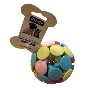 Mordedor De Borracha Pratix Para Pet Bola Com Guizo 7cm (MP)