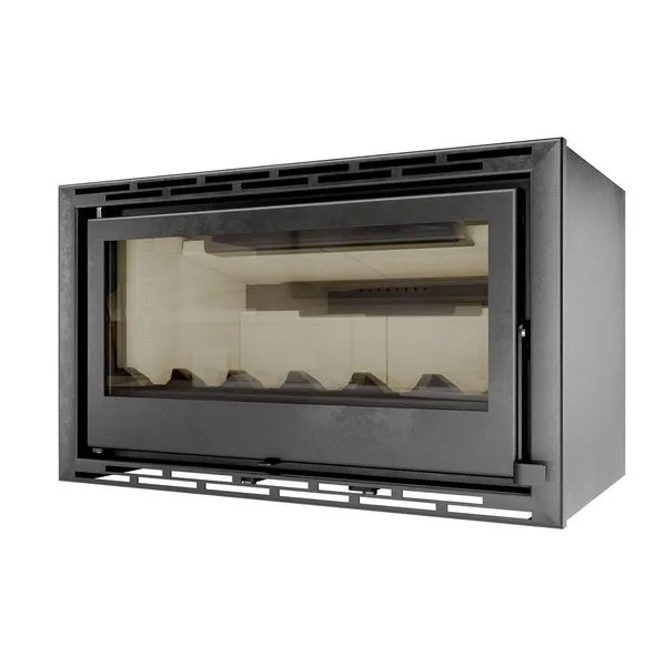 Lareira Calefator Insert Pró 80 a Gás Dupla Combustão para Ambientes Até 135m² sem Tubulação Açofire Lareiras Lareira Calefator Açofire Insert Pró 80 - Dupla Combustão