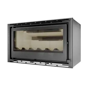 Lareira Calefator Insert Pró 80 a Gás Dupla Combustão para Ambientes Até 135m² sem Tubulação Açofire Lareiras Lareira Calefator Açofire Insert Pró 80 - Dupla Combustão