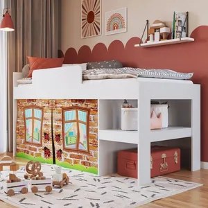 Cama Infantil Protetor E Cortina Imaginacao Meu Fofinho Branco