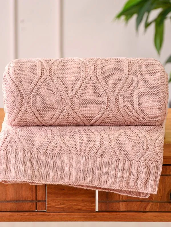 Manta Para Sofá Refine Tricot ROSA