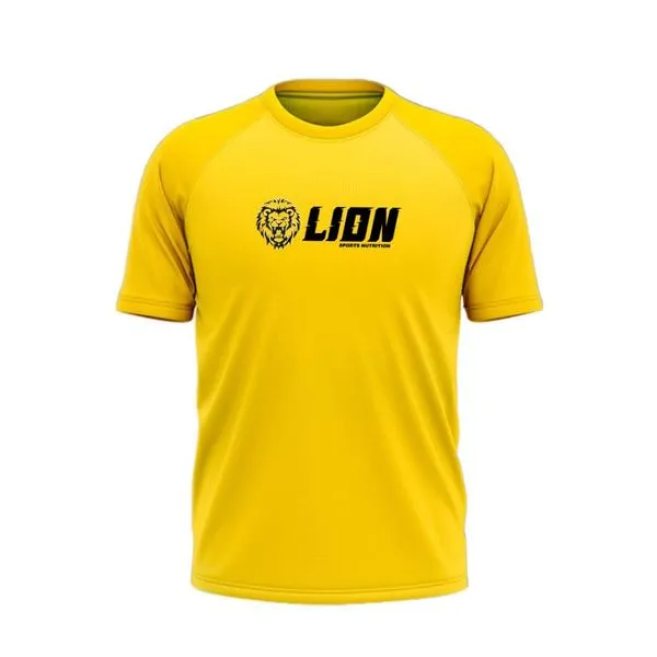 Camiseta De Treino Feminina PP Lion Sports Raglan Poliamida Amarela (MP)