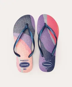chinelo slim palette glow havaianas azul 39-40
