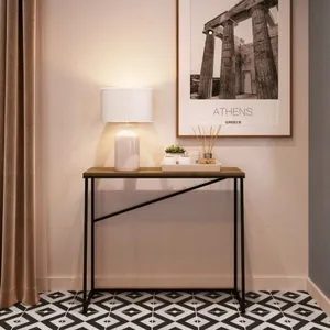 Aparador Industrial MDP Fosco 90cm Preto e Noce Oro Steel Wood preto/noce oro