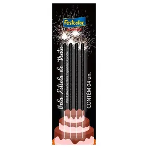 Vela Estrela De Prata Festcolor (MP)