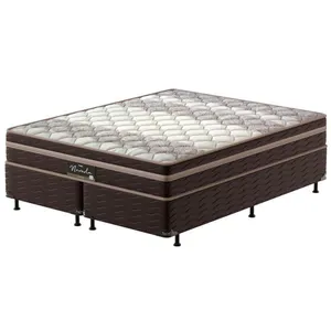 Cama Box King Size Nevada com Euro Pillow e Molas Ensacadas 64x193x203 cm Probel n/a
