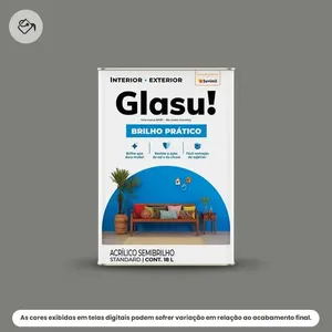 Tinta Acrílica Standard Semibrilho Glasu Suvinil 18L Brilho Prático Lâmina Afiada (MP)