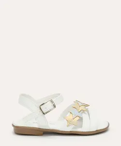 sandália infantil estrelas off white 21