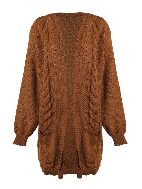 Casaco Tricot Feminino MARROM