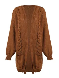 Casaco Tricot Feminino MARROM