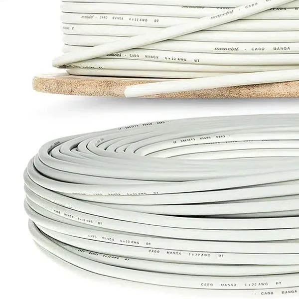 Cabo Manga 4x22AWG 30M 4 Vias para Automação Comercial e Iluminação LED RGB Sol e Água Piscinas e Acessórios Cabo Manga 4x22AWG 30M 4 Vias Automação e Iluminação LED RGB Sol e Água