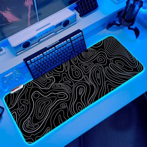 Mousepad Gamer Abstrato RGB 80x30 JMIYAV Preto A-MBI