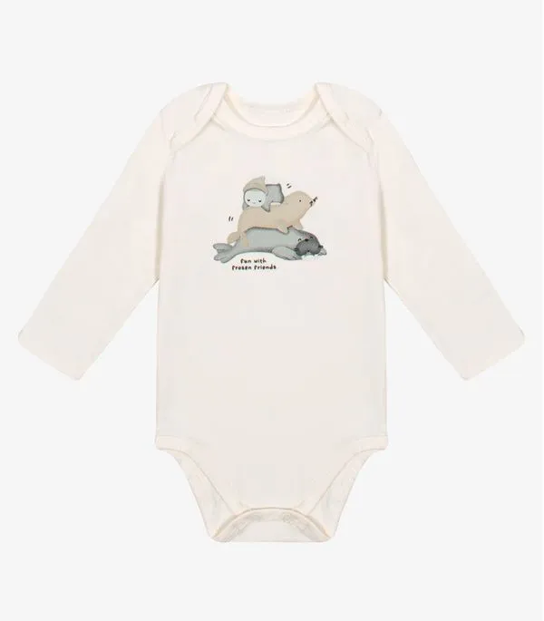 Body Infantil Menino Cotton Trick Nick Bege GG