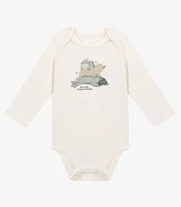 Body Infantil Menino Cotton Trick Nick Bege M