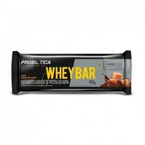 Barra de Proteína Whey Bar Probiótica Sabor Doce de Leite 40g