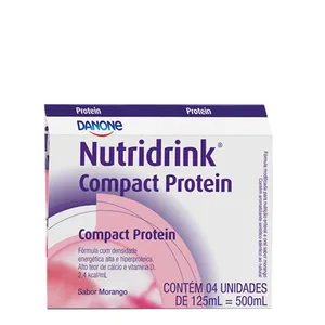 Kit Nutridrink Compact Protein Morango 125ml 4 Unidades