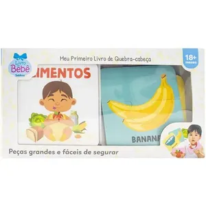 Livro Infantil Todo Livro Meu Primeiro Quebra-Cabeça Alimentos 12 páginas