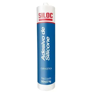 Borracha de Silicone Preto Acético 280 ml - SILOC