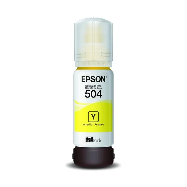 Garrafa de Tinta Amarela para Impressora EcoTank Epson T504422-BR - Original