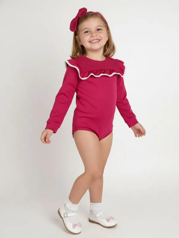 Body Crepe Infantil Para Menina - PINK 8