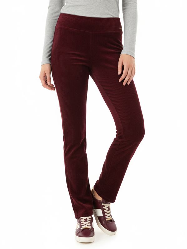 Calça Veludo Cotelê Feminina BORDO G