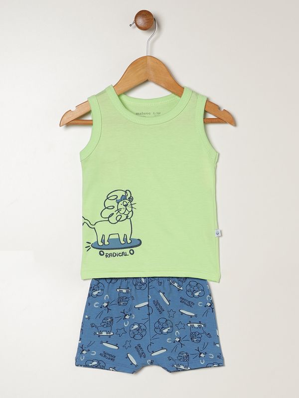 Conjunto Curto Infantil Para Bebê - VERDE M