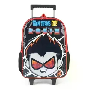 Mochila de Rodinhas Sem Alça Teen Titans Luxcel Preto Único