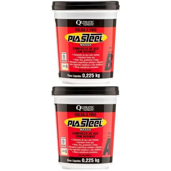 Plasteel Massa 1:1 De 450g - Pm1 - Tapmatic