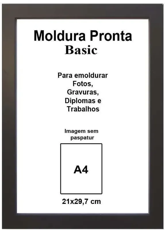 Moldura Pronta Gf Serrano Basic 21X30 Preta