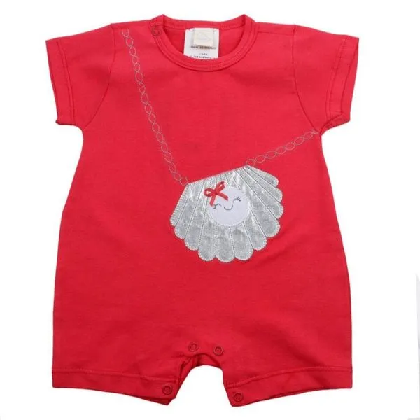 Macacão Curto Bebê Din Don M Coral 16806 (MP)