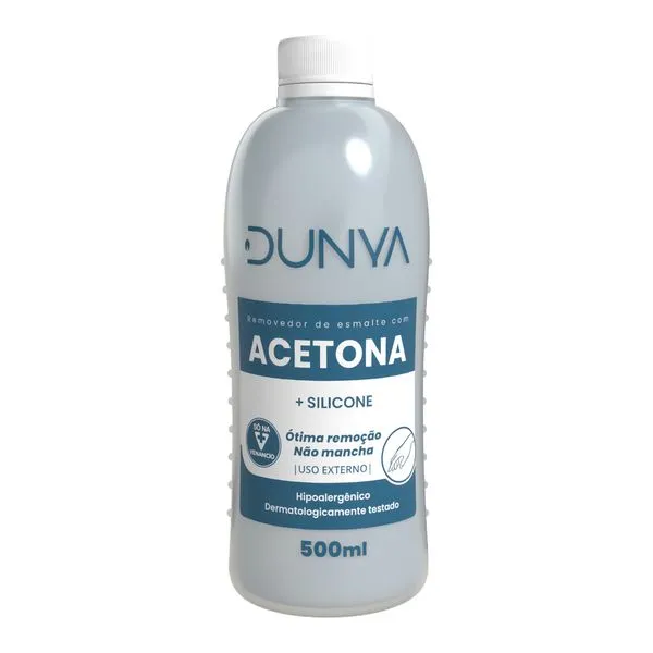 Removedor de esmalte Dunya com Acetona e Silicone 500ml