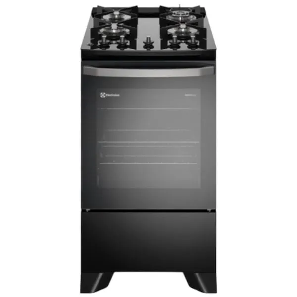 Fogão 4 Bocas Electrolux Automático Efficient Bivolt Preto FE4GP Fogão 4 Bocas Electrolux Automático Effic Preto FE4GP