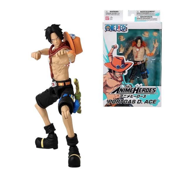 Boneco Articulado Portgas D Ace One Piece Anime Heroes Bandai 16cm Colecionável
