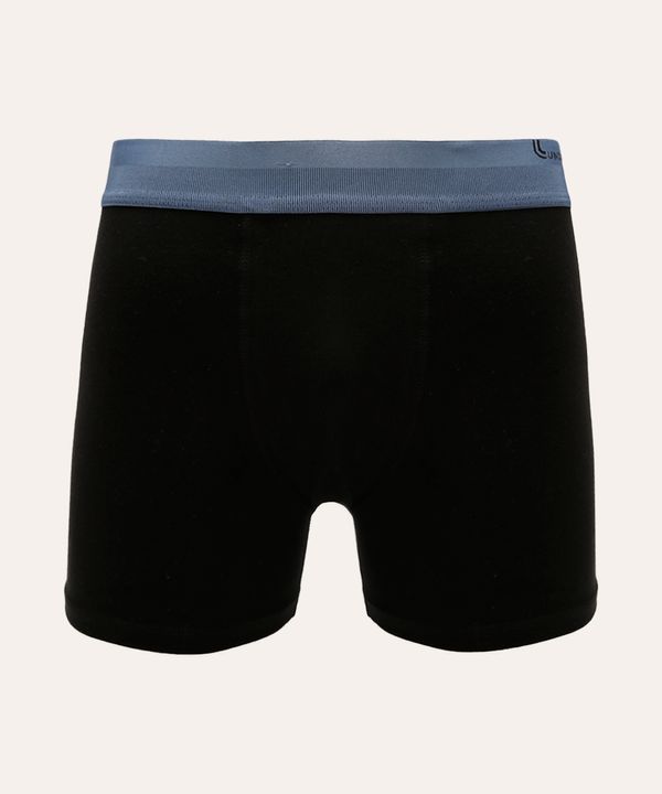 cueca boxer de algodão lupo preta G