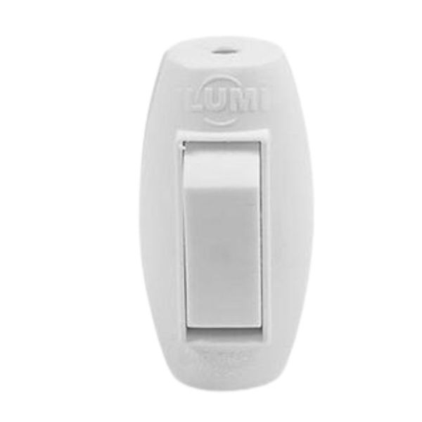 Interruptor para Centro de Cordão 1A Ilumi Interruptor de Plástico para Centro de Cordão 1A 250V Branco