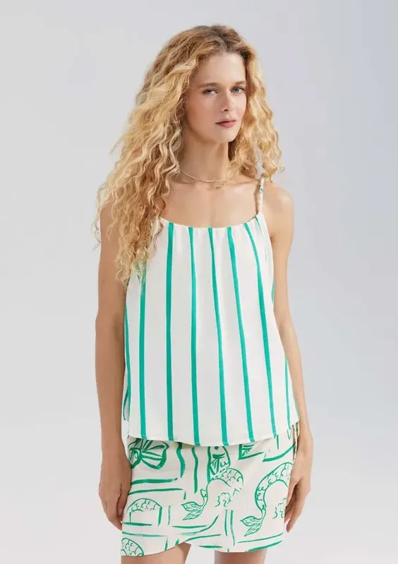 Regata Feminina Fio Tinto - Verde P