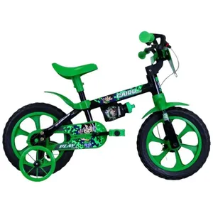 Bicicleta Infantil Cairu Aro 12 Kids Preto E Verde (MP)