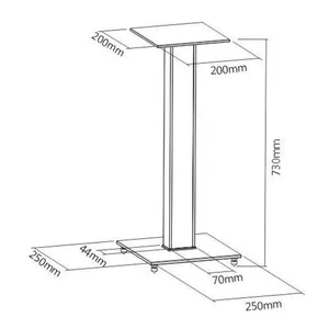 Pedestal Para Caixas Acústicas Bookshelf Bs03l Preto Central Suportes