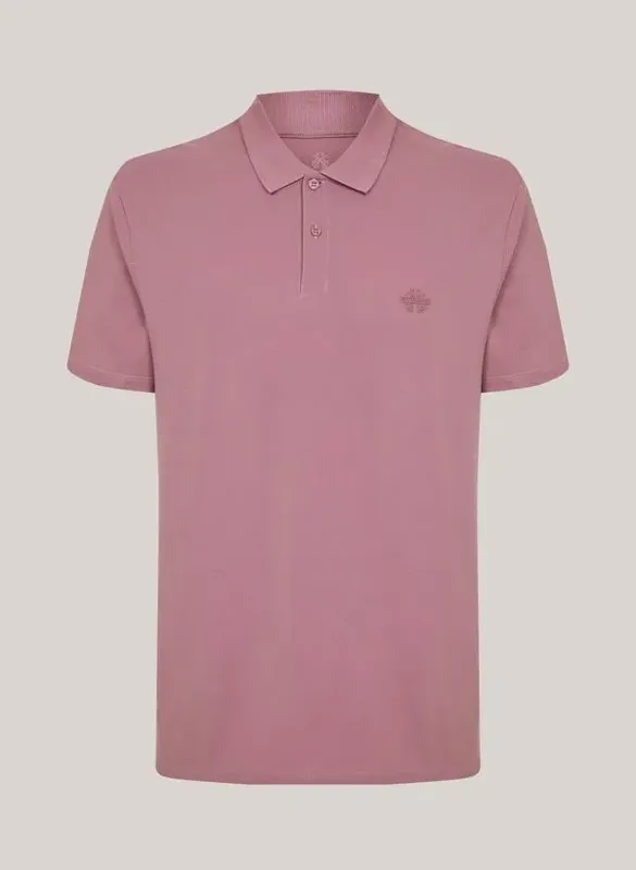 Polo Regular Fit Light Transfer Rosa Médio John John Masculina M