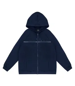 Jaqueta Masculina Plus Size Com Capuz Diametro Azul Plus G3