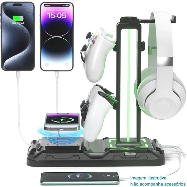 Suporte Gamer 3 em 1 KDD Preto BI Suporte Gamer 3 em 1 KDD Preto A-MBI