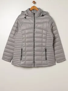 Jaqueta Puffer Plus Size Feminina CINZA G4