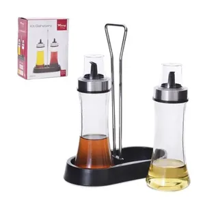 Conjunto Galheteiro Wincy Com Suporte 3 Peças 200ml Sleek VDA01016 (MP)