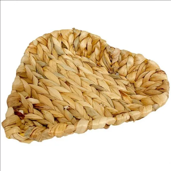 Cesta Coração em Fibra Natural 24 cm L`Hermitage Natural