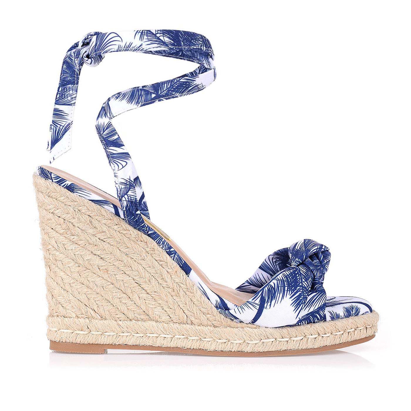 Plataforma Salto Alto Palm Blue